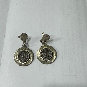 Elegant Gold and Black Dangle Earrings